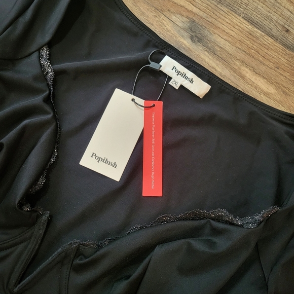 Elegant Black Long Sleeve Bodysuit - Picture 7 of 11